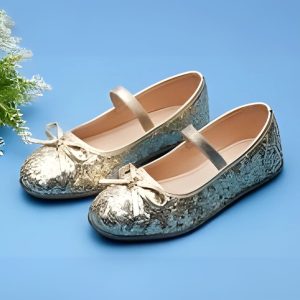 BOYZ N GALZ GOLD SEQUENCED BALLERINAS