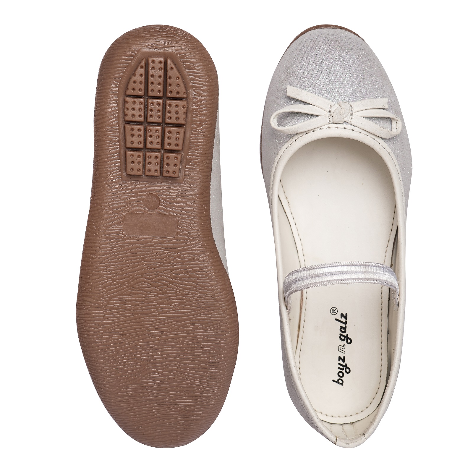 BOYZ N GALZ GOLD SPARKLE BALLERINAS - Image 3